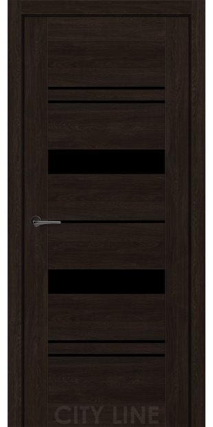 Межкомнатные двери CityLine Express VALENTA korfad-express-valenta-artvud-sokolad-cityline-express-s-cernym-steklom